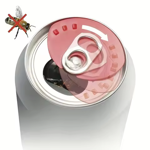 5 Pieces Can Lid Can Sealer Beverage Can Cap Can Protector Barricade Soda Cap Sealer Plastic Beer Dr