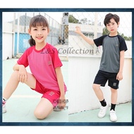 【C088】Children Short-sleeved sport apparels kids boys girls sportswear cotton shirt & pants set spor