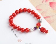 天然原礦硃砂精品紅砂十二生肖守護神手鏈  硃砂含量高達95以上