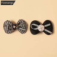 FOREVERGO Pet Cat Dog Bow Camellia Hair Clip Stylish Sophisticated Pet Hair Ornament Houndstooth Hai