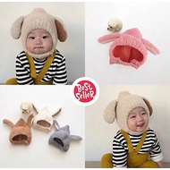 NEWBORN BABY BONNET HAT UNISEX BUNNY FUR BABY BONNET BUNNY HAT PREMIUM BUNNY EAR BEANS SOFT THICK PR