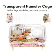 Hamster Acrylic Cage 60cm Premium Acrylic Cage Full View 360 Thick Bottom Hamster Anti Scratch Syria