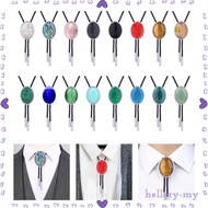 [HelleryMY] Stylish Cowgirl Bolo Tie Western Necktie Jewelry Shirt Neck Ties Oval Apparel Accessory 