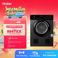 [FREE SHIPPING / READY STOCK] Haier 7KG/8KG Dryer /Reversible Vented /Knob Control/ Sensor Dry - HDV