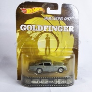 DIECAST HOTWHEELS PREMIUM 1963 ASTON MARTIN DB5, HOTWHEELS JAMES BOND NOT MINT