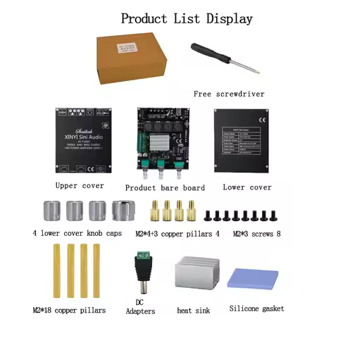 100W+100W TPA3116D2 Bluetooth 5.0 Power Subwoofer Audio Amplifier Board Home Theater HIFI Stereo aud