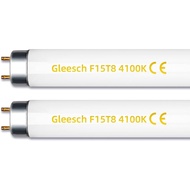 F15T8/CW 15W 18" T8 Fluorescent Linear Tube Bulb 1.5 Feet Cool White Light 4100K G13 Base 2 Pack…