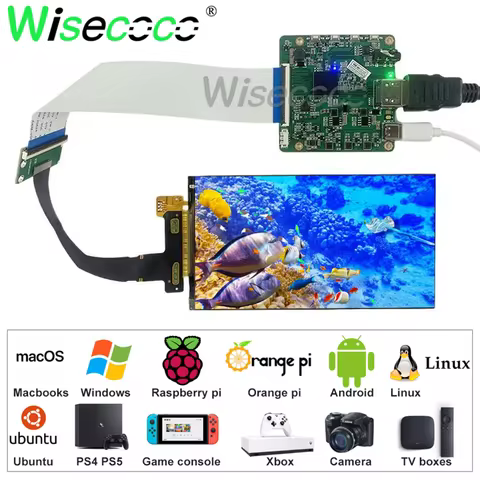 6 Inch 2560x1440 LCD Display IPS 2K Screen Panel Raspberry Pi Laptops Screen Module Default Landscap