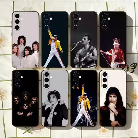 Freddie Mercury Queen Phone Case Black Silicone Soft For Samsung Galaxy A73,A72,A71,A70,A53,A52,A51
