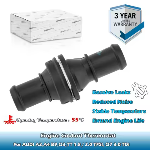 Coolant Thermostat 1K0121113B,1K0121113A For AUDI A3 8P 2004-2013,A4 B9 2015-,Q3 2011-2015,Q7 3.0T 2