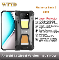 In Stock 8849 Tank 2 by Unihertz Projector Rugged Smartphone 22GB 256GB Cellphone 108MP G99 Night Vision IP68 Mobile Phone