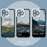 Printing Landscape Clear Gunung Antishock Case Case Infinix Hot 60 Pro Plus Smart 10 Plus Smart 8 Pr