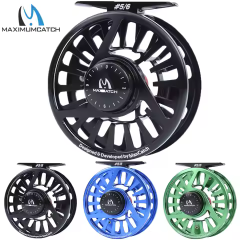 Maximumcatch AVID Fly Fishing Reel 1/3/4/5/6/7/8WT CNC Machined Aluminum Micro Adjusting Drag Large 