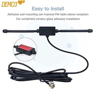 [DEMO3] Radio Antenna, 75Ohm Plug Play FM Dipole Aerial, Portable Stereo Universal Aerial Connector 