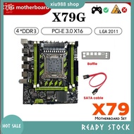(xiu988) X79G Motherboard+ Cable+Bezel LGA2011 4XDDR3 RECC Slot M.2 NVME PCI-E X16 6XUSB2.0 SATA3.0 