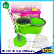 Spin Mop KOGAWA model putar 360 derajat bahan kuat alat pel lantai praktis tanpa peras