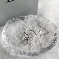 【日本直送 名牌中古包】Christian Dior 迪奧 戒指 銀色 愛心 D Logo 水鑽 10 號 8v3rwy