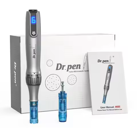 Dr Pen M8S Microneedling Pen with Replacement Cartridges Derma Microneedle Pen Kit ≤0.25mm Needle Sk