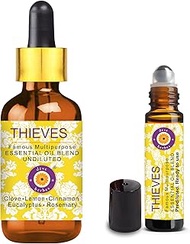 Deve Herbes Thieves Multipurpose Undiluted Essential Oil Blend 15ml (0.50 oz) with Pre-Diluted Ready