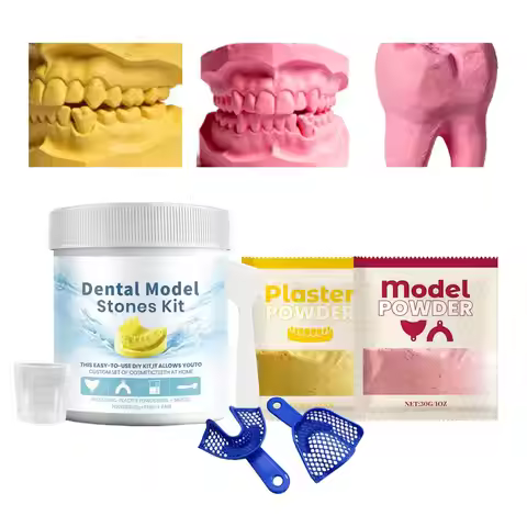 Plaster Teeth Shape Powder Model Tool Teeth Molding Kit for Tooth Decoration for Men Women Students 