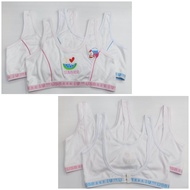 เสื้อซับในครึ่งตัวเด็กผู้หญิงแบบสวม และ ตะขอหลัง ผ้าcotton ยกแพ็คมี 3 ตัว สินค้าพร้อมส่งจ้า