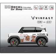 VF3 car sticker - Level Decal. Capybara cartoon stamp model (full color). 1 set of 2 sides (Model VF