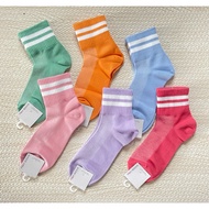Oschool Mid-Calf Socks 2 Stripes 6 Colors To Choose From