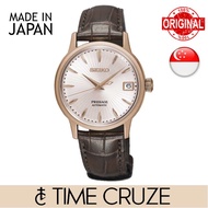 [Time Cruze] Seiko SRP852J Presage Automatic Japan Made Rose Gold Leather Strap Women's Watch  SRP852 SRP852J