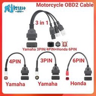山葉 Rto 適用於 Yamaha 摩托車 3PIN 4PIN OBD 2 延長線 OBD 2 連接器電纜摩托車適用於