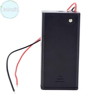 bolonit 9V Volt PP3 Battery Holder Box DC Case With Wire Lead ON/OFF Switch Cover TH