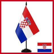 Croatian Deluxe desk flag desktop set Flag of Croatia