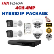 HIKVISION CCTV SET (World No. 1) IP 4CH 4MP Network DS-7604NI-Q14P/DS-2CD1043G2-LIU/DS-2CD1143G2-LIU