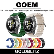 GOEM 20mm 22mm Ocean Silicone Strap Band For Coros Apex 2 Pro / Apex 2 / Apex Pro / Apex 46mm / Apex 42mm