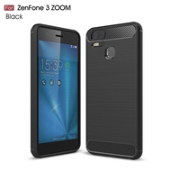 Asus Zenfone 3 Zoom ZE553KL Case Shock Proof Cover Silicone Rubber Casing Brushed Texture