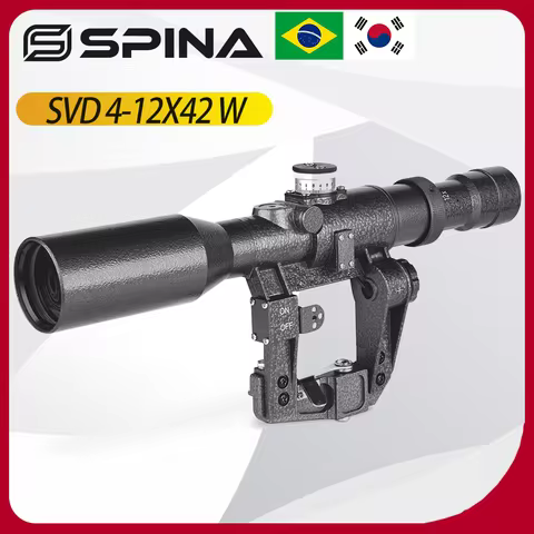 SVD 4-12x42 FFP / SVD 3-9X24 Rifle Scope Red Illuminated Hunting Riflescope Glass Reticle Side Mount