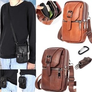 Leather Pouch Belt Bag Shoulder Purse Crossbody Bag Waist Pack