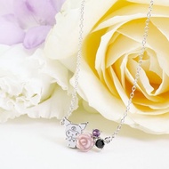 Kuromi & MyMelody繁花系列-酷洛米珠貝花純銀項鍊