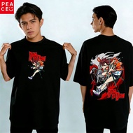 PEACE Momo Ayase DanDaDan Anime Streetwear Graphic T-Shirt Unisex Cotton