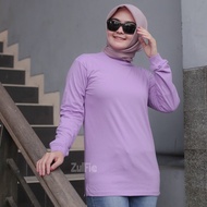 Kaos Polos Lengan Panjang Wanita Atasan Jumbo Muslimah