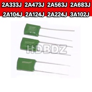 100pcs Polyester Capacitor 100V 2A333J 473 563 683 104 124 224J 1000V 3A102J