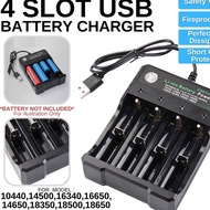READYSTOK - TEMPAT CAS BATERI JENIS 18650 4 SLOT BATERI BOLEH CAS SEMULA 4 Slots 18650 14500 Battery