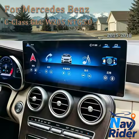 15.8" Android Car Screen For Mercedes Benz C-Class GLC W205 NTG5.0 2015-2018 Wireless Carplay 4G GPS