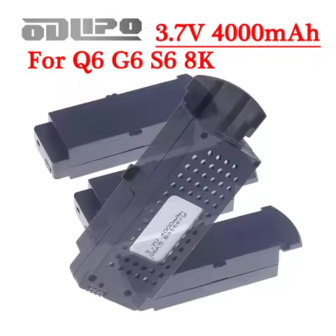vs 1800mAh, Rechargeable Q6 Drone Battery, 3.7V 4000mAh for Q6 S6 G6 T6 K5 8K RC Quadcopter, 3.7V Li