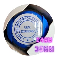 💜 Custom company business UEN self-ink round stamp COLOP R24 R30- personalized