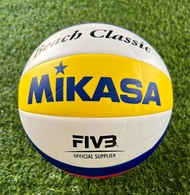 ลูกวอลเลย์บอลชายหาดหนังเย็บ TPU Mikasa BV552C-WYBR ของแท้ 100% (ฟรีตาข่ายใส่บอล + เข็มเติมลม) บรรจุ