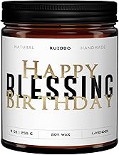 RUIBBO Rose Gold Birthday Candles for 21st Womens Birthday Gifts Ideas，9oz Large Lavender Aroma Soy 