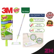 3M Scotch Brite Easy Sweeper Plus Set Paper Wiper Mop 360 Rotate Mop Flat Mop Dry Wet Mop Refill