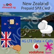 New Zealand Prepaid SIM Card (Spark, Telecom, Vodafone Widest Coverage in NZ)  by SIMCARD.SG