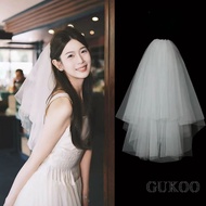 Wedding veil, white veil, bride's wedding headdress