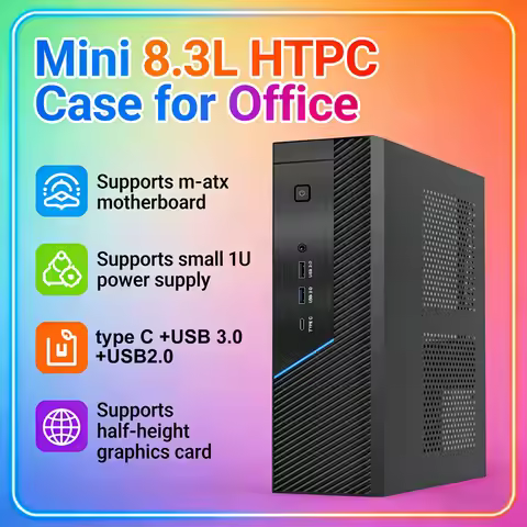 8.3L Chassis Mini-ITX Computer Cases for Micro ATX Computer PC Support 1U FLEX Power Supply HTPC Com